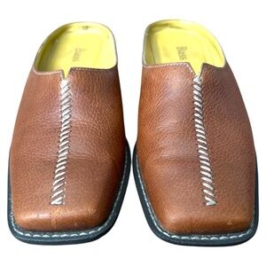 Vintage Bass Hadley Leather Mules Size 7